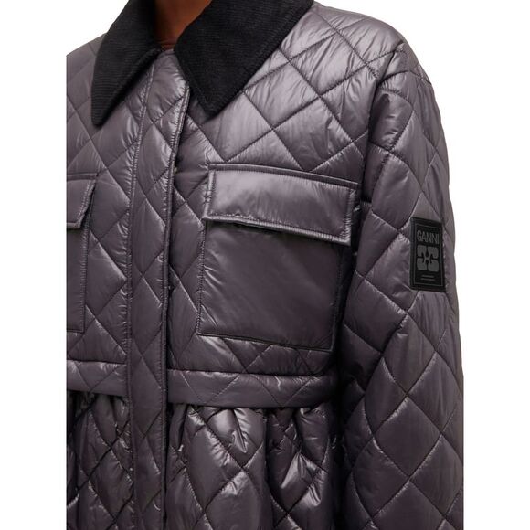 Ganni Brown Jackets - Puffer Jackets Women - Picture 2 of 4